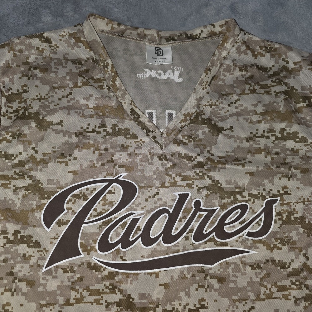 San Diego Padres Jersey Mens XL Brown MLB Baseball Andrew Cashner Brown‎ Camo